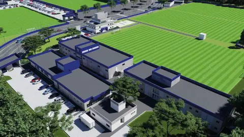 Impermeabilização de 19.000 m² no Centro de Treinamento do Barra Futebol Clube, Balneário Camboriú (SC), executada pelo Grupo Dienstmann em 2024.