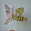 Thumbnail: Fairy, 3D effect, glitter cake topper with custom name & age, handmade