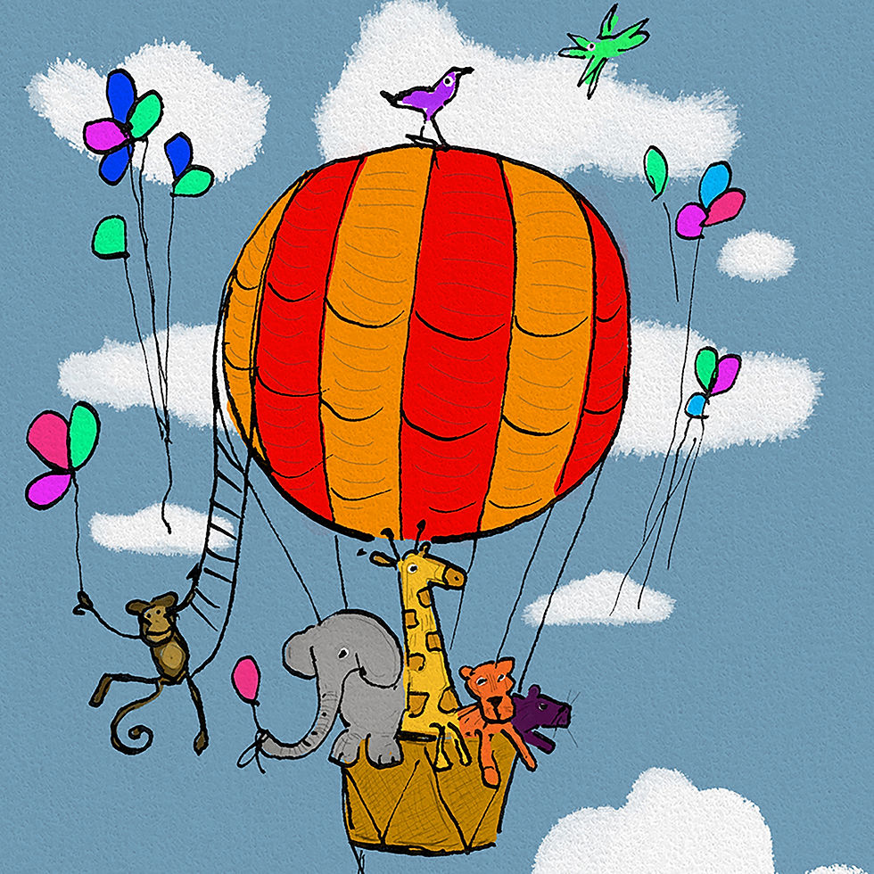 Thumbnail: Hot Air Balloon - Red & Orange