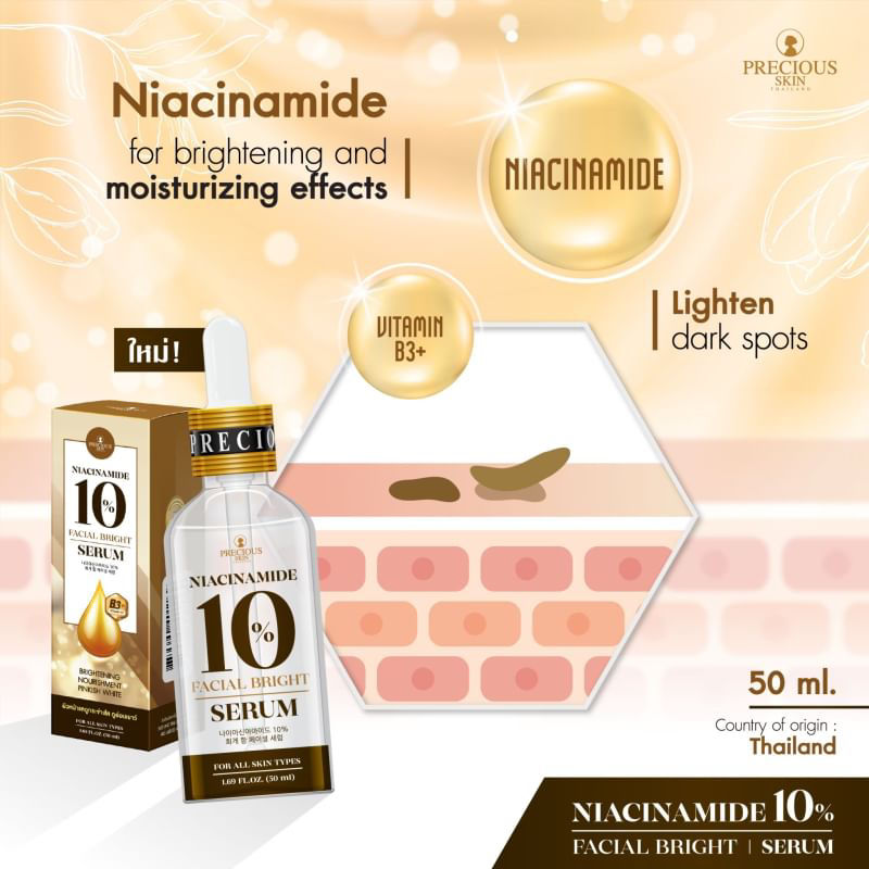 Thumbnail: Precious Skin 10% Niacinamide Facial Bright Serum 50ml