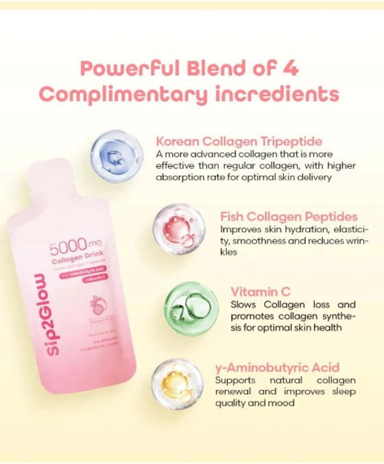 Thumbnail: Sip2Glow 5000 Advanced Collagen Drink (Choose a flavour)
