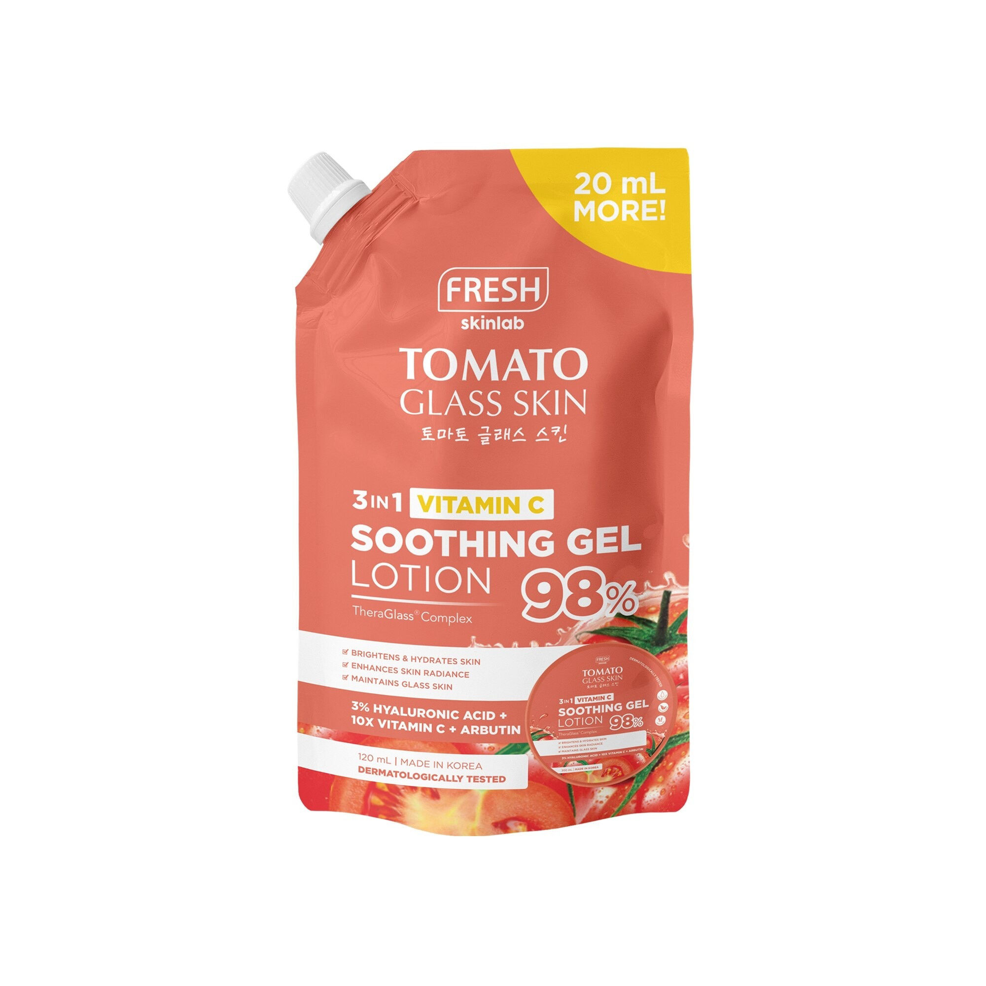 Fresh Tomato Glass Skin Soothing Gel Lotion 120mL