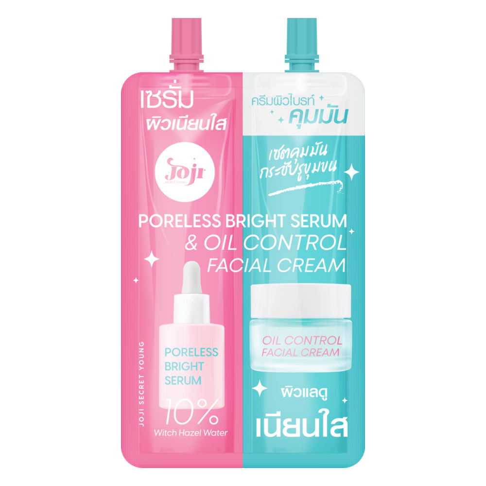 Joji Secret Young Brightening & Pore Minimizing Serum + Oil Control Cream 8Ml