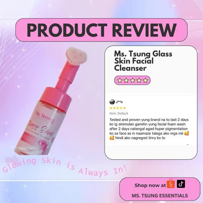 Ms. Tsung Glass Skin Facial Cleanser product review; glowing skin
