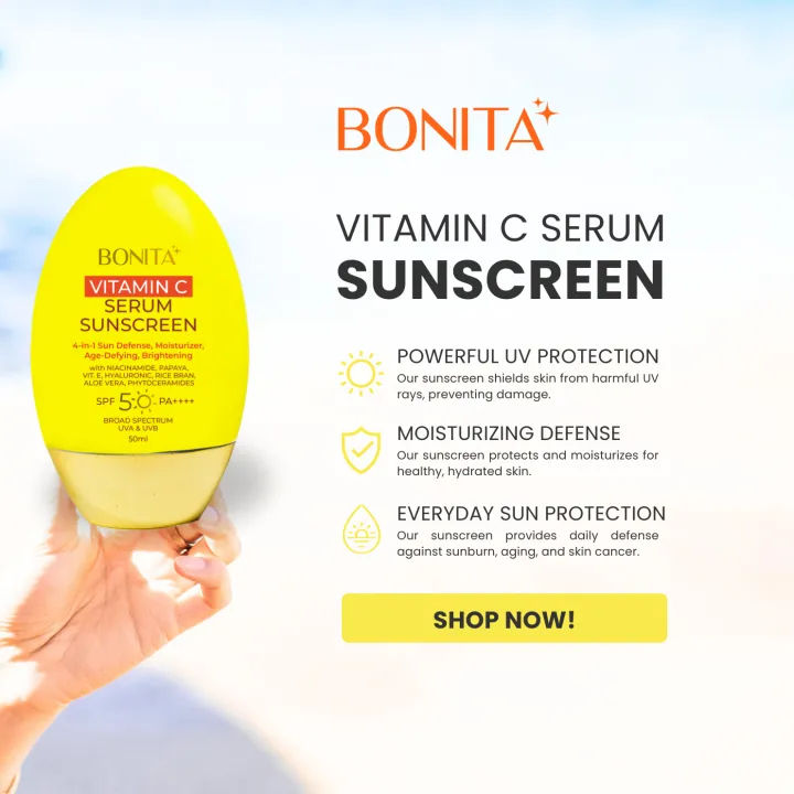 Thumbnail: BONITA Vitamin C Serum Sunscreen SPF 50 PA++++ | Daily Use Facial, Neck & Body |