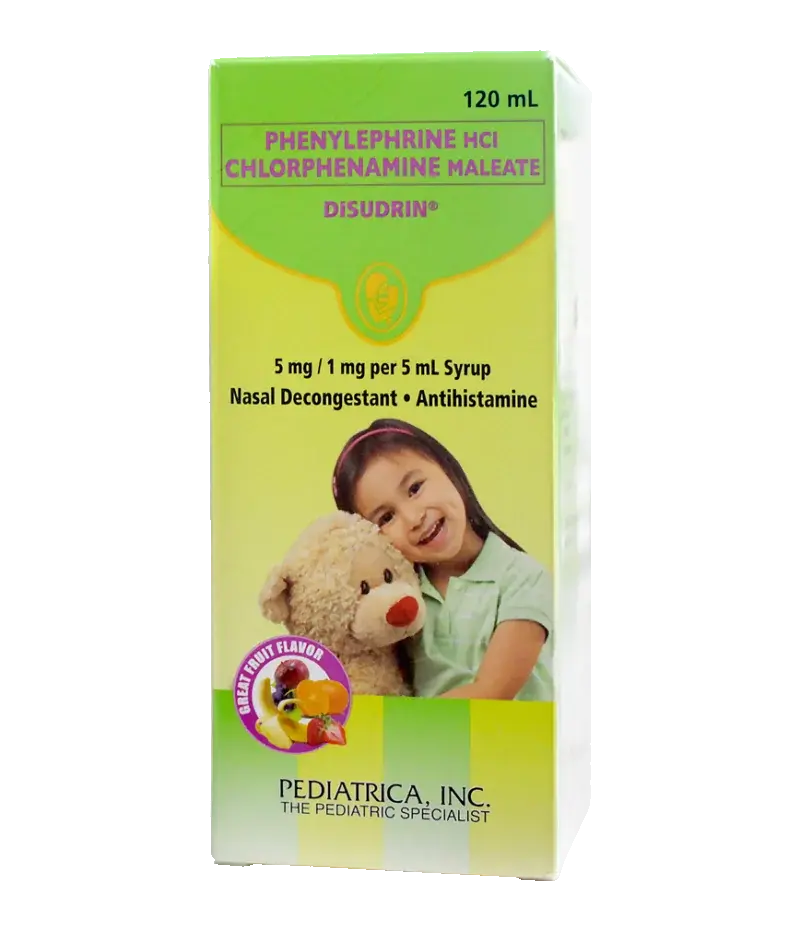 Child's medicine: Phenylephrine HCL, Chlorpheniramine Maleate syrup