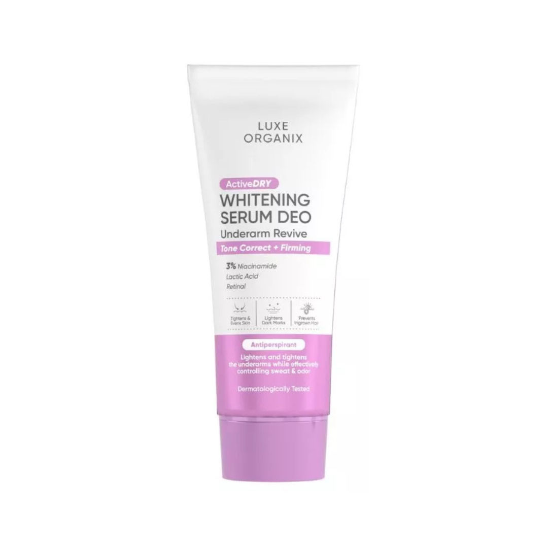 LUXE ORGANIX Active Dry Whitening Serum Deodorant Underarm Rescue 50g