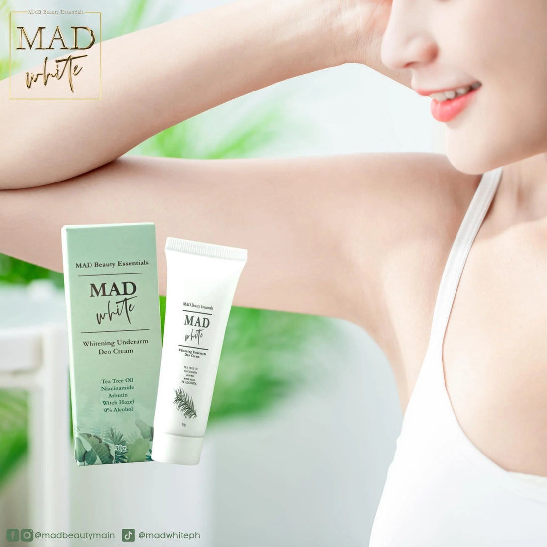 Mad White Whitening Underarm Deo Cream 30g