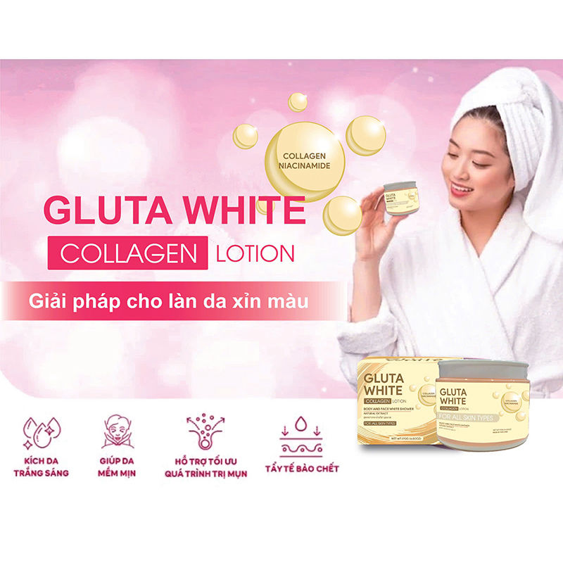 Thumbnail: Gluta White Collagen Lotion  600 GRAM KEM Ủ TRẮNG DA Gluta White