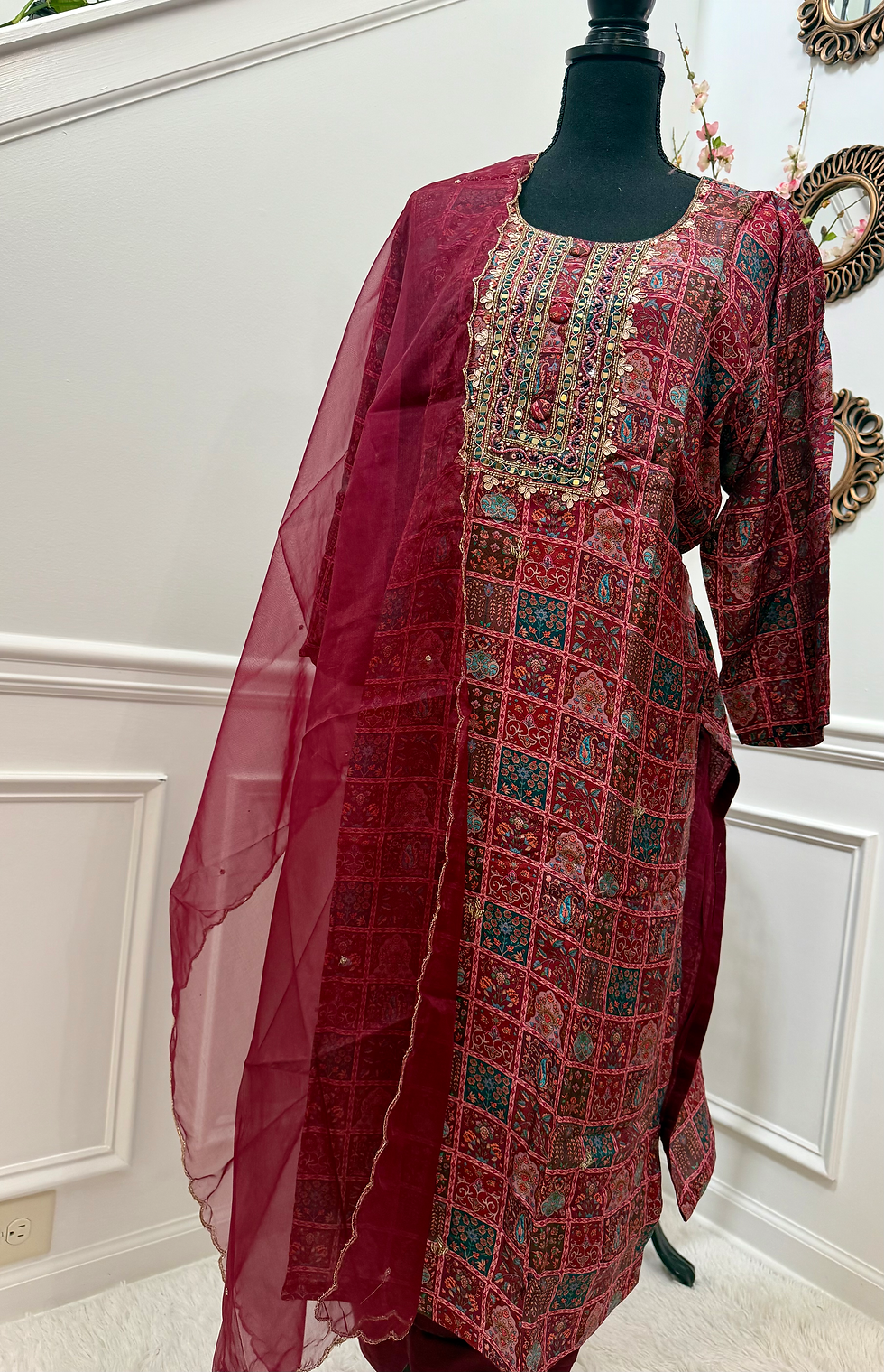 Thumbnail: Navya Block Print Suit 