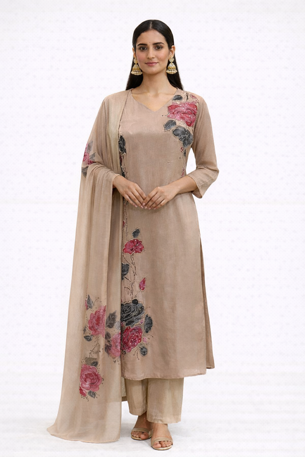 Smitha almond brush paint suit