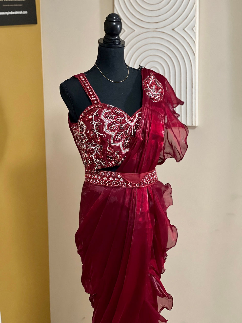 Thumbnail: Organza Ruffle 1-Min Saree