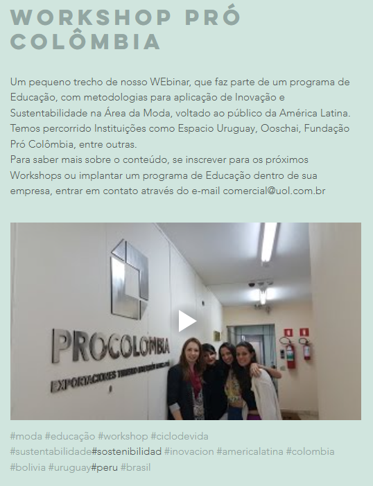 Workshop Interncional - Fundação Pró Colômbia