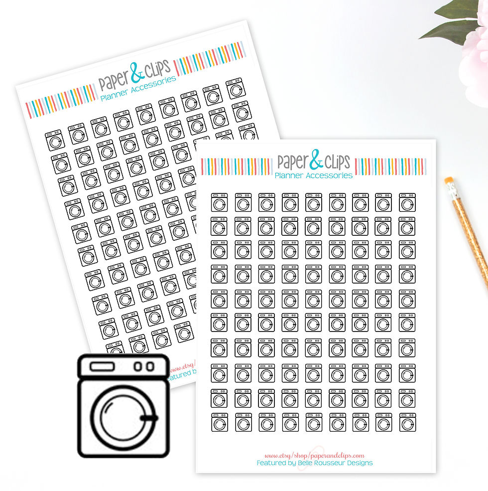 Washing Machine Planner Stickers