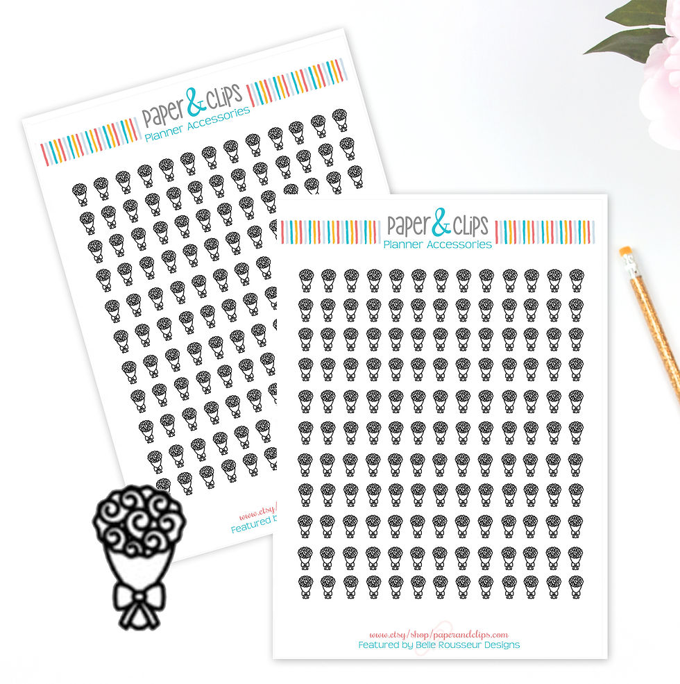 Bunch of Roses Planner Stickers