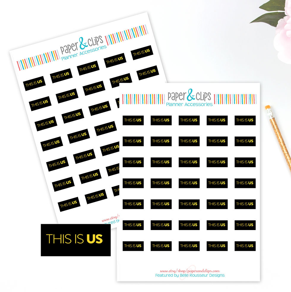 This Is Us TV Show Reminder or Planner Stickers