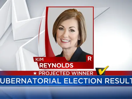 (R) Incumbent Iowa Governor Kim Reynolds will seek a second term as Governor