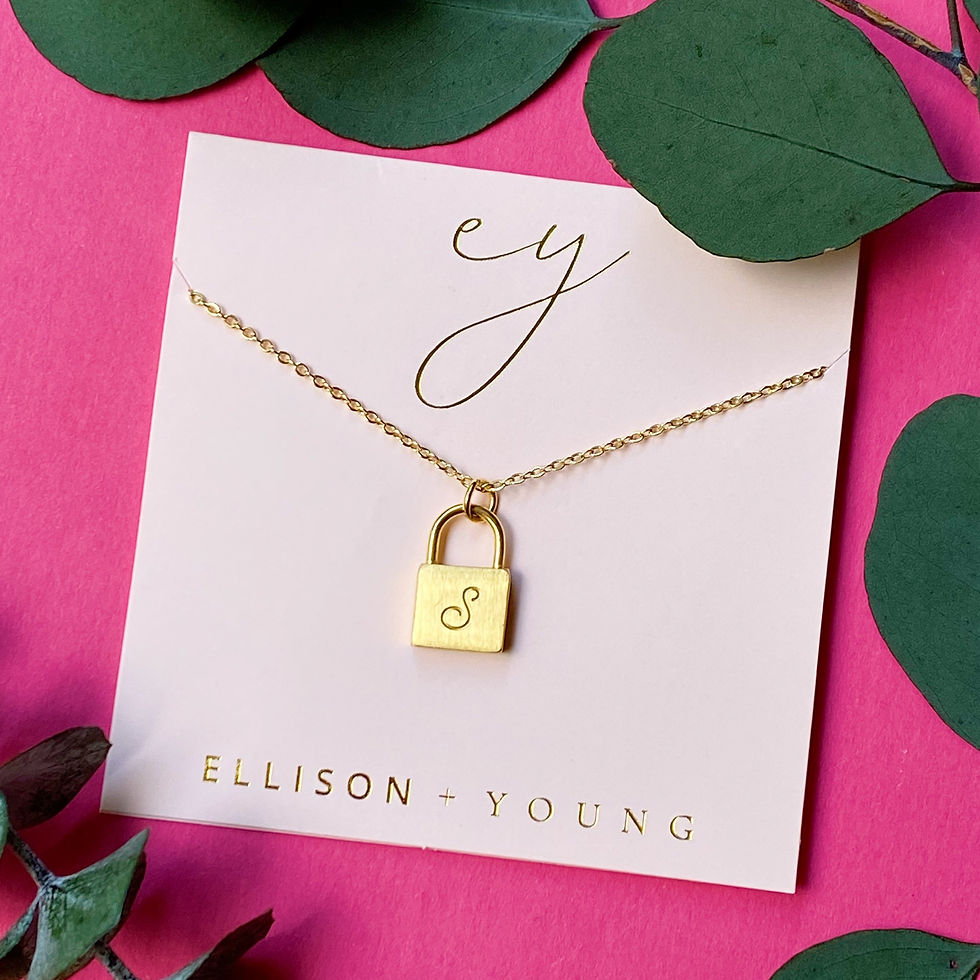 Thumbnail: Scripted Notes Locket Initial Necklace