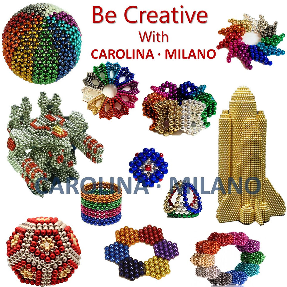 Thumbnail: 216 pcs 5mm 8 colors Magnetic Balls cube by Carolina Milano