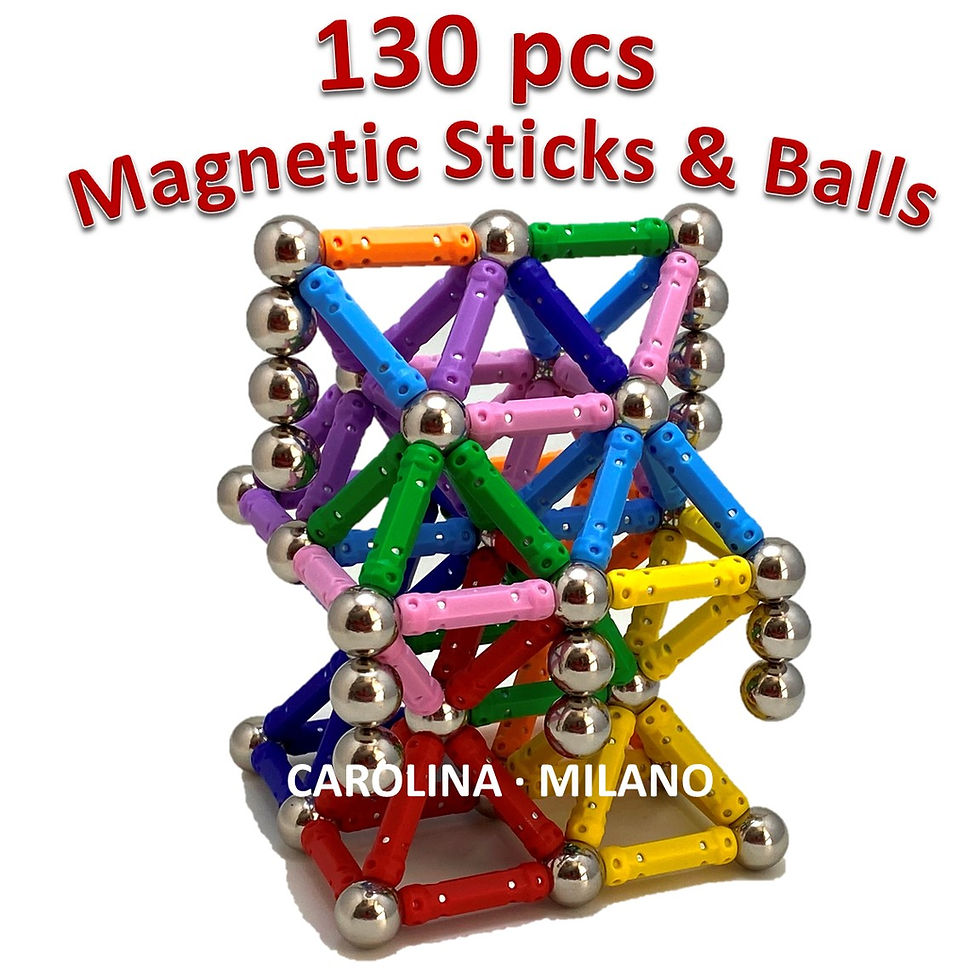 Thumbnail: 130pcs Magnetic Sticks and Balls Building Blocks Sculpture Educational L