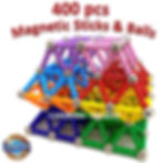 Thumbnail: 400 pcs Magnetic Sticks and Balls Building Blocks Sculpture Educational Learning