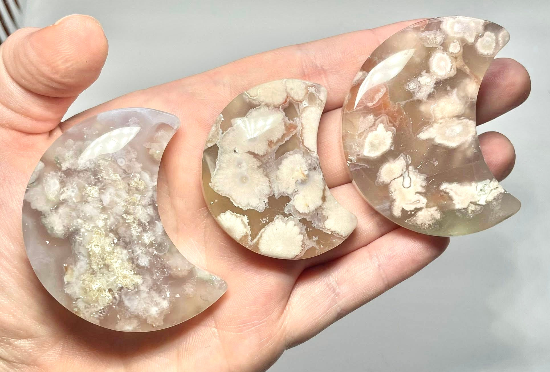 Flower Agate Moon