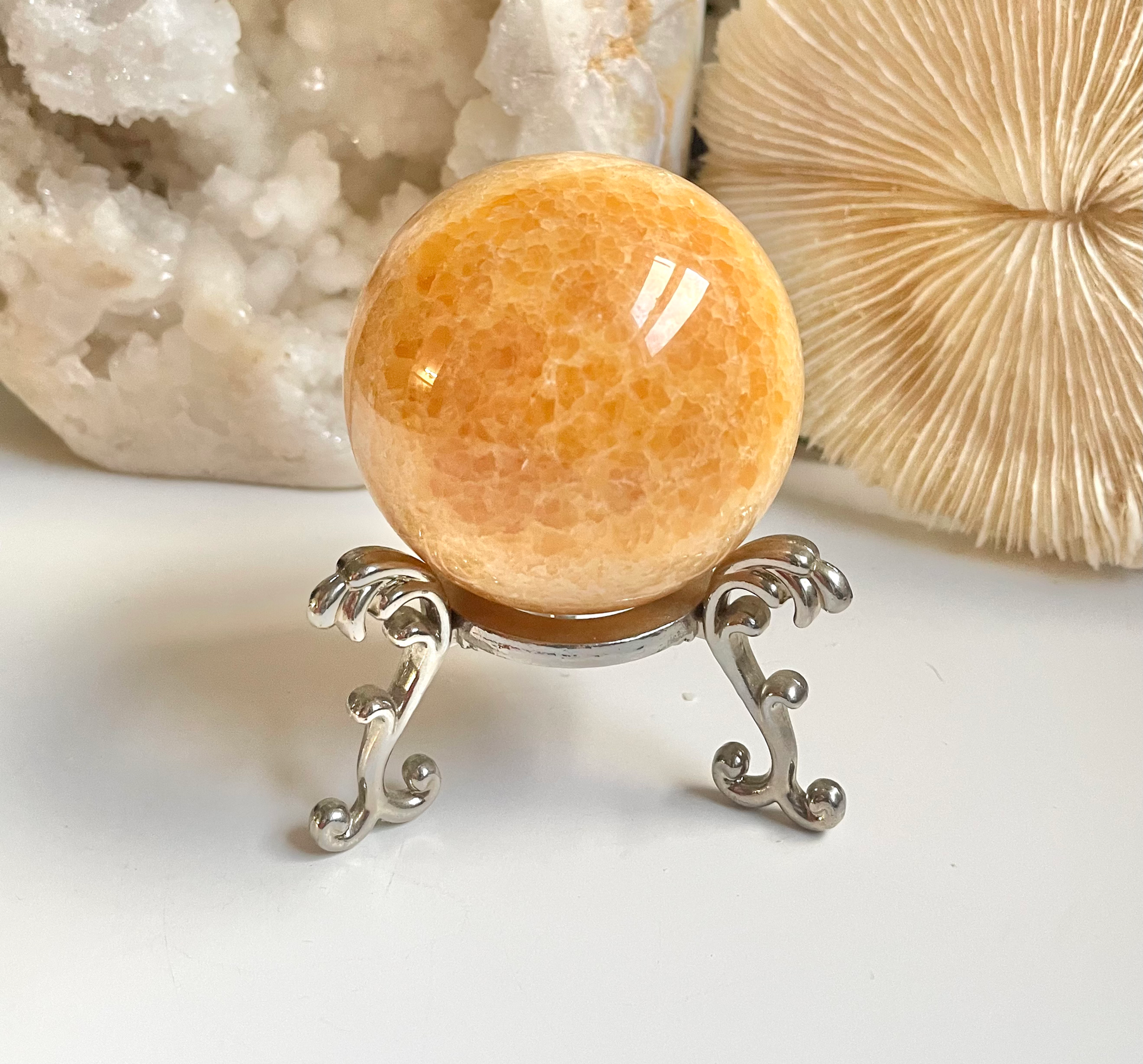 Orange Calcite Sphere