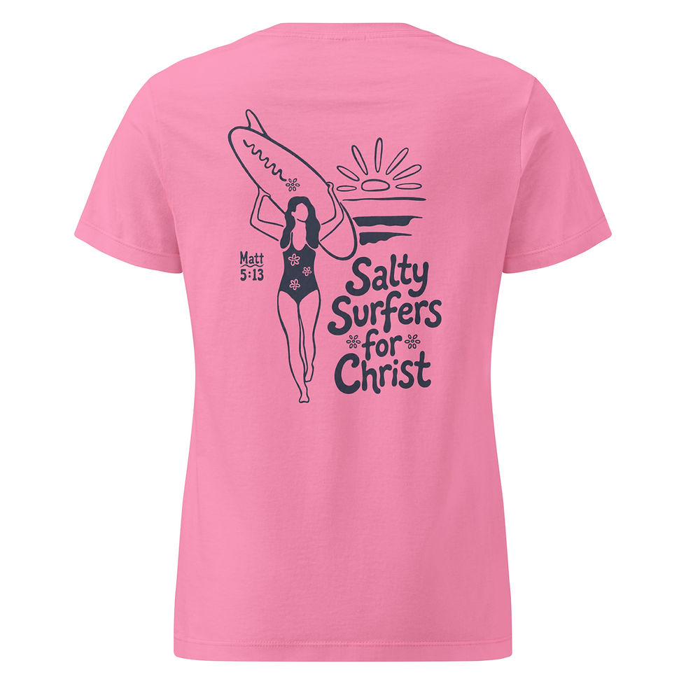 Thumbnail: Salty Surfers for Christ Women’s Softstyle Tee