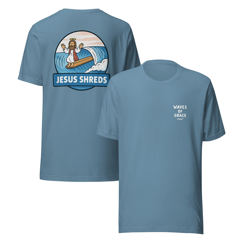 Thumbnail: Jesus Shreds – Waves of Grace Tee
