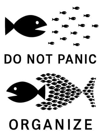 Dessin "Do not Panic, Organisez"