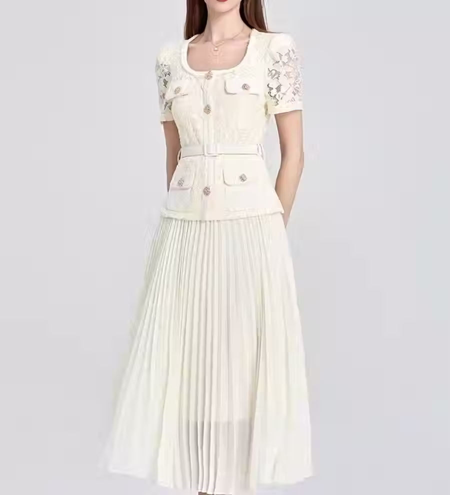 Thumbnail: Celine lace bodice dress