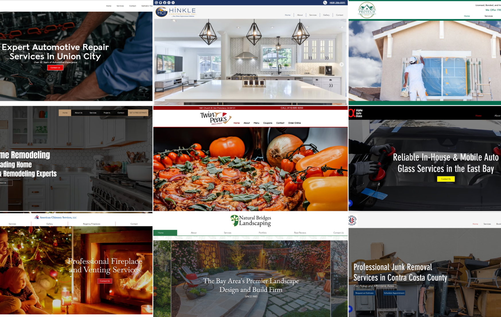 website collage