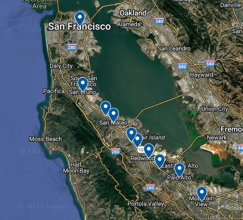Renov-Bay Construction service area map