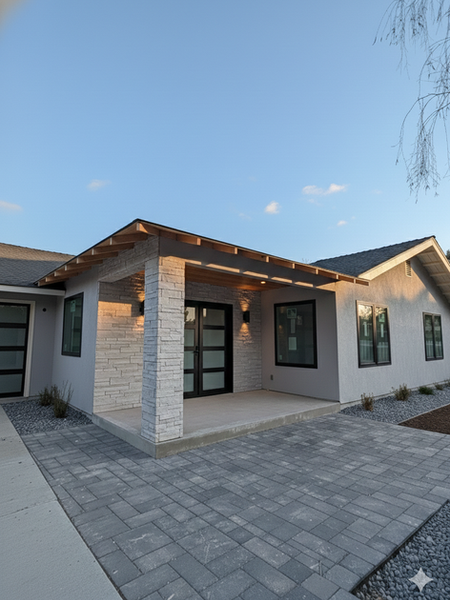 masonry work on house