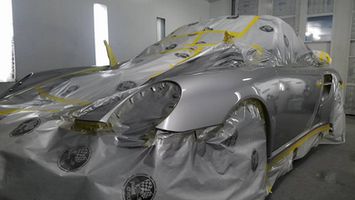 Porche getting painted