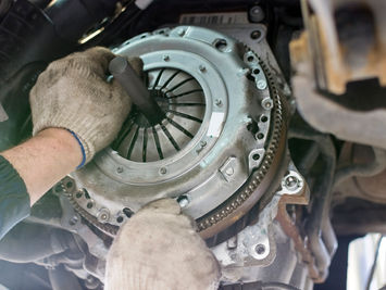 Transmission being repaired