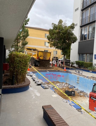 filling in a pool