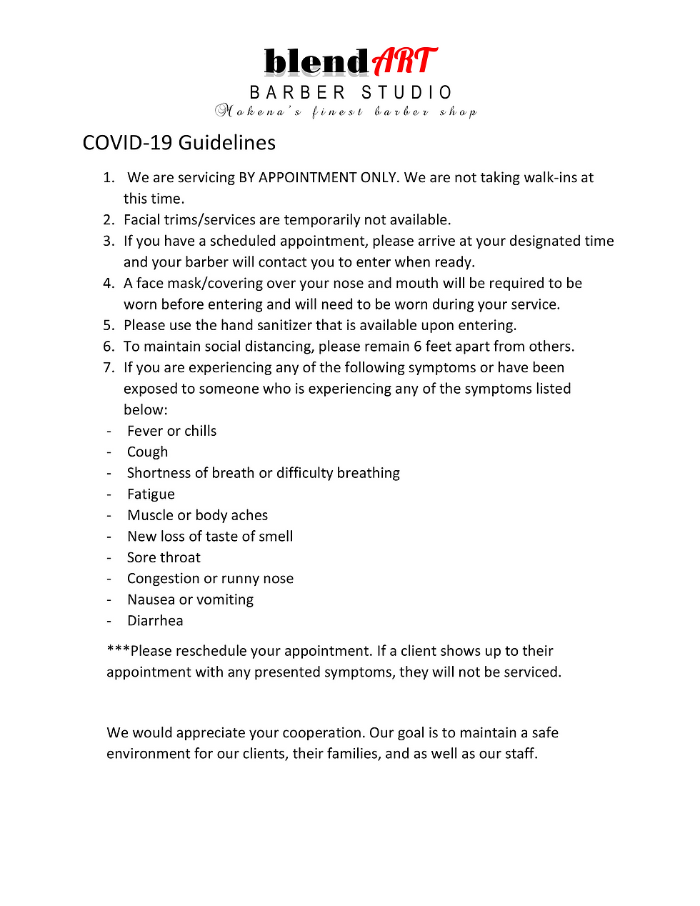 Blendart Barber Studio Mokena, IL