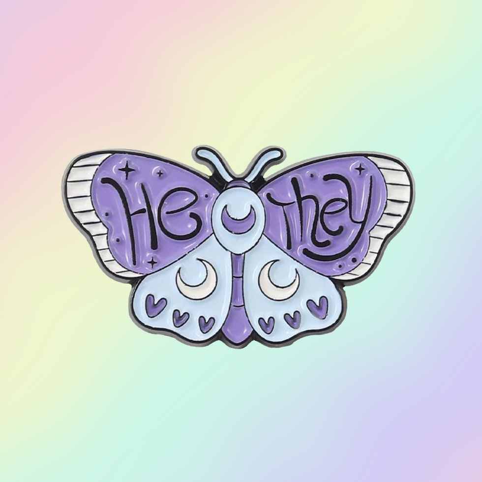 Thumbnail: He/They Pronoun Pins
