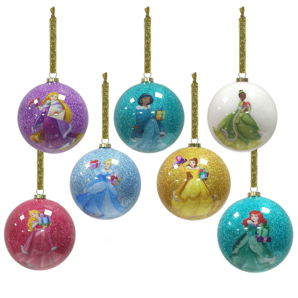 Princess Christmas: 7PC Set Baubles