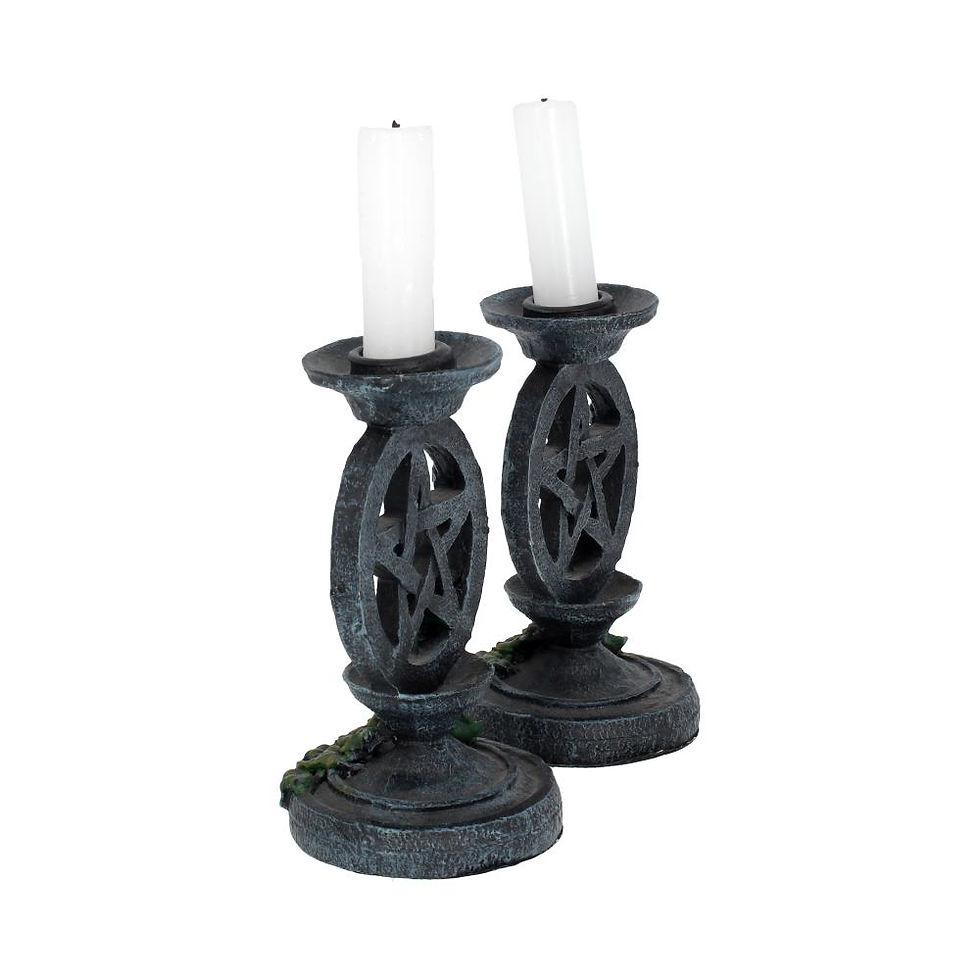 Thumbnail: Aged Pentagram Candlesticks