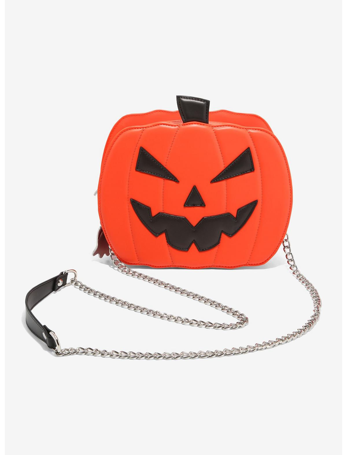 Jack-O'-Lantern Figural Crossbody Bag