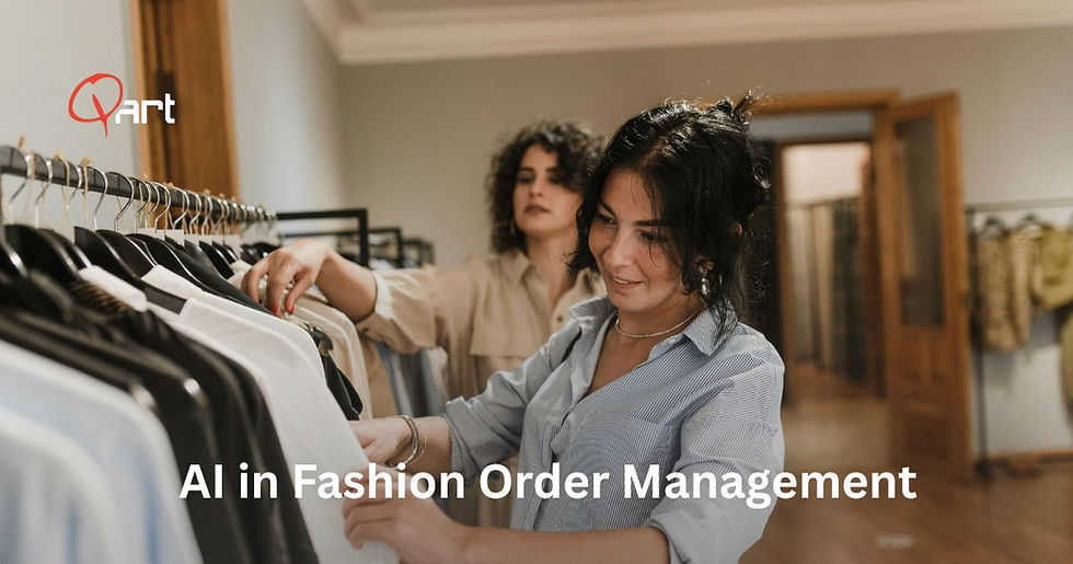 A fashion brand team using digital asset management for retail software on a laptop and tablet to organise seasonal collection assets, product photography, and catalog content through a B2B fashion platform for streamlined order management clothing workflows and tradeshow order booking