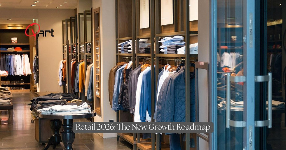 Professional retail order booking platform dashboard for fashion brands showing 2026 retailers growth trends and order booking portal analytics by QartSolutions.