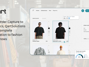 QArt Solutions B2B portal for fashion tradeshows enabling real-time inventory management, automated wholesale order booking, and AI-powered sales insights