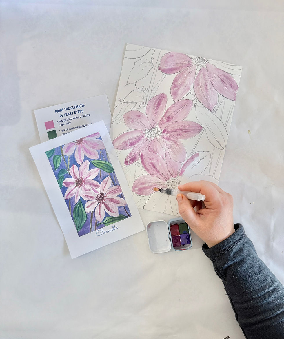 Thumbnail: Clematis Watercolor Painting Kit
