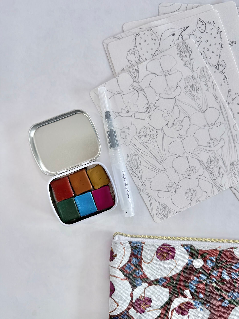 Thumbnail: Sego Lily Painting Kit – Handmade Watercolor Travel Set