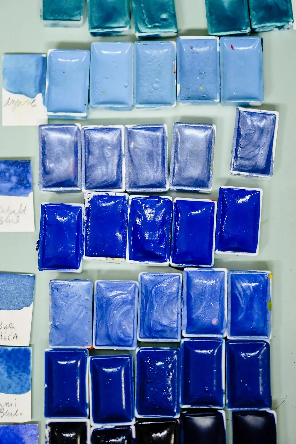 Thumbnail: Cobalt Blue Watercolor Full Pan – Handmade Artist Paint | Mineral Blue | High Pi