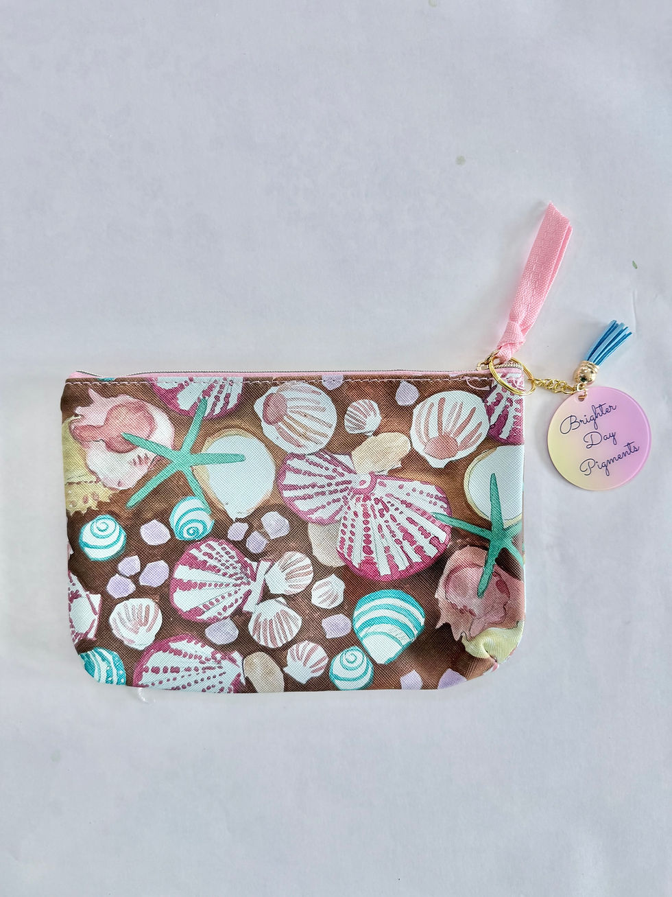Thumbnail: Seashell Shimmer Watercolor Travel Set – Handmade Watercolors with 10 Postcards