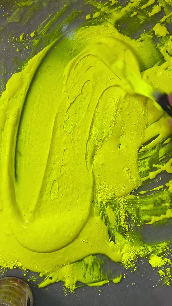 Thumbnail: Lumi Yellow Watercolor Full Pan – Handmade Fluorescent Yellow Artist Paint | Neo